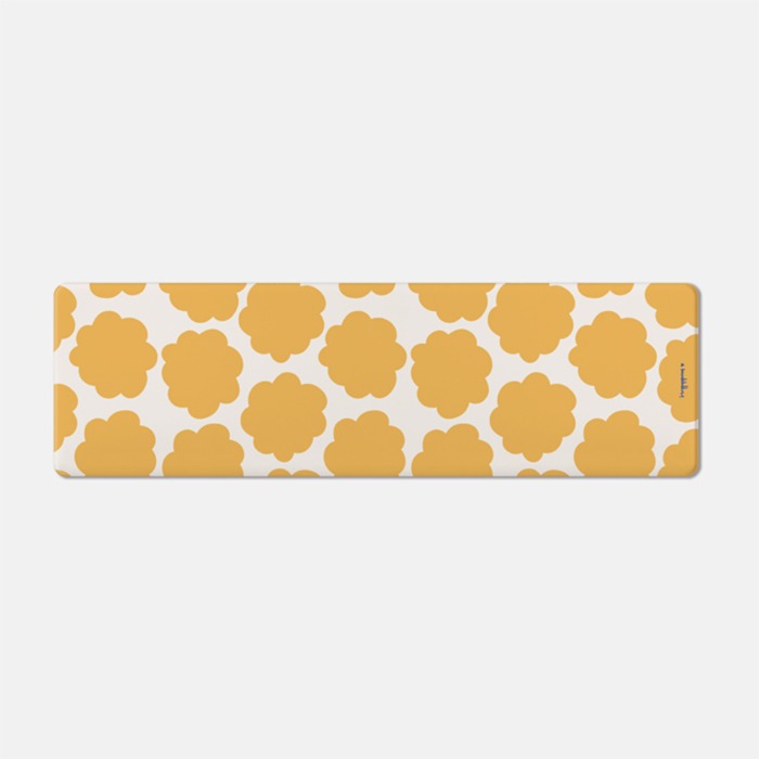 Flower in dreams sunflower Yellow pvc キッチンマット